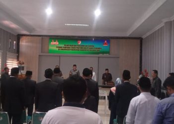 Pelantikan dan pengambilan Sumpah Jabatan Pejabat Pimpinan Tinggi Pertama Dan Pejabat Pengawas dilingkungan Pemerintah Kabupaten Tojo Una-Una. [ foto : Usman Ayahu ]