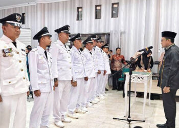 Foto : Pengambilan Sumpah oleh Bupati Tojo Una-Una, Ilham, S.H., Kamis (11/12/2025).