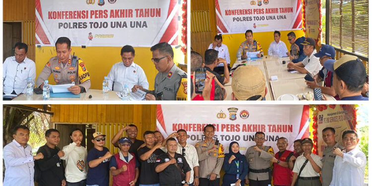 Konferensi Pers Jelang Berakhirnya Tahun 2025, Polres Tojo Una-Una, Senin (29/12/2025)