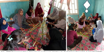 PKBM MOMPOSAANGI PATUJU WAKEP Gelar Pelatihan Menganyam Ketupat Tradisional Dipopolii, Jumat (18/12/2025).