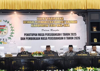 Rapat paripurna DPRD Tojo Una-Una yang digelar Selasa (13/1/2026)
