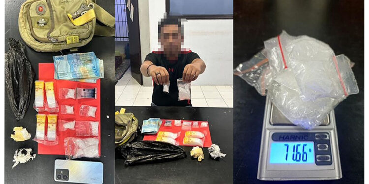 Tersangka berinisial M.A.K (43) diamankan di rumahnya di Kelurahan Bailo, Kecamatan Ampana Kota, Rabu (14/1/2026)