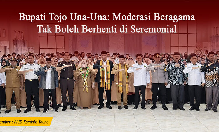 Bupati dan Wakil Bupati Tojo Una-Una, Hadiri  silaturahmi lintas unsur pemerintah, tokoh agama, dan organisasi kemasyarakatan keagamaan yang dirangkaikan dengan pembinaan Aparatur Sipil Negara (ASN) Kementerian Agama di Auditorium Kantor Bupati Tojo Una-Una, Selasa, 10 Februari 2026.