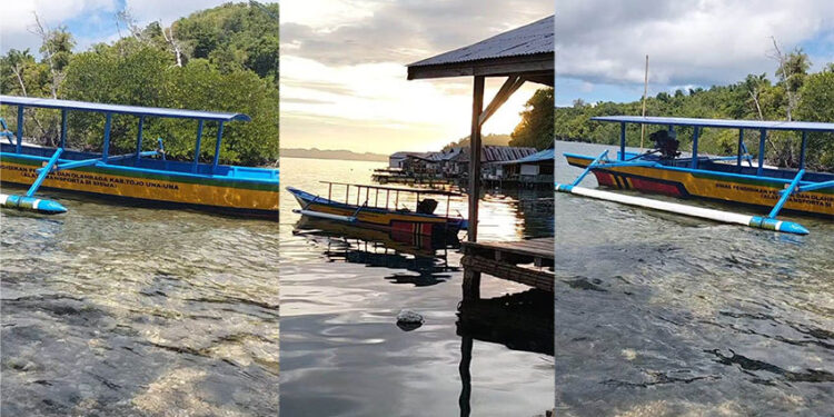 Bantuan alat transportasi laut berupa perahu sekolah yang bersumber dari Dinas Pendidikan Kabupaten Tojo Una-Una Tahun Anggaran 2025