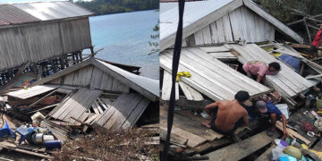 Foto Humas Polres Touna : Puing  Rumah Warga Di Desa Lindo Akibat Angin Puting Beliung, , Rabu (4 /2/2026)