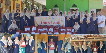 SDN 1 Ratolindo mengisi Ramadhan berbagi sembako kepada sejumlah kaum dhuafa di lingkungan sekitar sekolah, Jumat (28/2/2026).