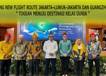 Bupati  Ilham Lawidu, S.H., hadiri kegiatan Launching New Flight Route China Southern Airlines yang digelar di Gedung Sapta Pesona, Kemenpar RI, Rabu (11/2/2026).