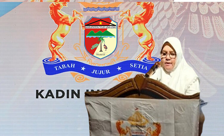 Wakil Bupati Tojo Una-Una, Hj. Surya, S.Sos., M.Si., saat membuka Musyawarah Kabupaten (Muskab) IV Kadin di Hotel Lawaka, Sabtu (21/2/2026).