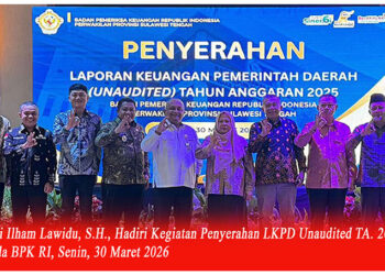 Bupati Ilham Lawidu, S.H., Hadiri Kegiatan Penyerahan LKPD Unaudited TA. 2025 Kepada BPK RI, Senin, 30 Maret 2026
