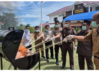 Pemusnahan Barang Bukti Perkara Tindak Pidana Umumyang Telah Berkekuatan Hukum Tetap (Incracht) Oleh Kejari Tojo Una-Una. Senin , 11 Mei 2026,