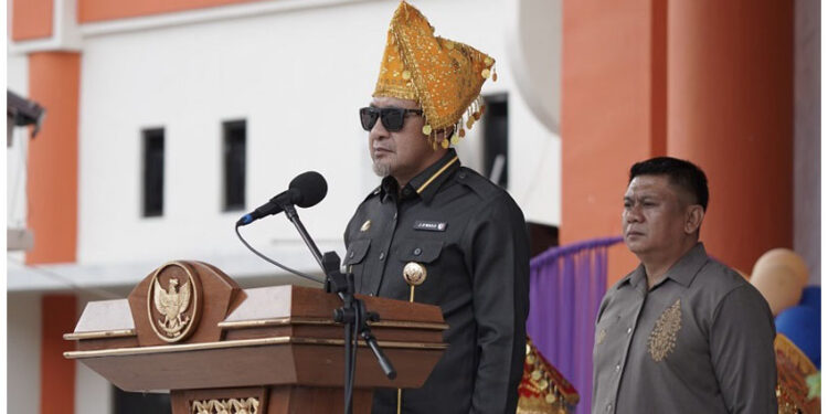 Bupati Ilham Lawidu saat Irub di Hardiknas 2026, Senin (4/5/2026).