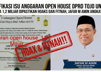Isu Anggaran Open House Rp 1,2 Miliar Wakil Ketua DPRD Touna Dipastikan Hoaks