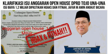 Isu Anggaran Open House Rp 1,2 Miliar Wakil Ketua DPRD Touna Dipastikan Hoaks