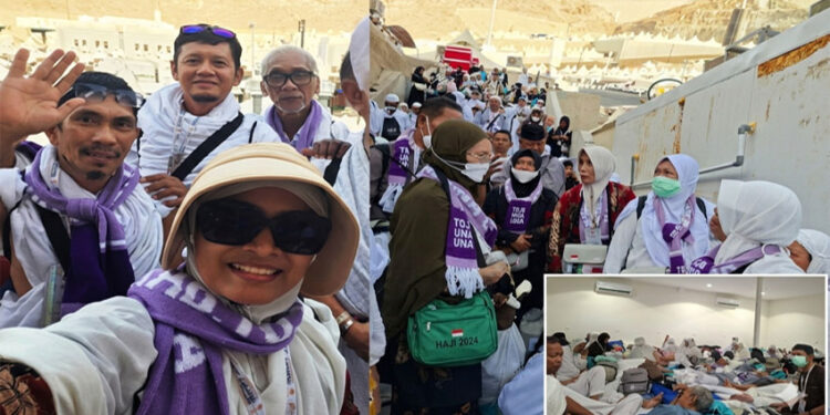 Situasi dan kondisi jemaah haji asal Kabupaten Tojo Una-Una, Sulawesi Tengah, dinihari Jumat, 29 Mei 2026 (Foto : Sam Asiku)