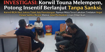 Korwil BGN Touna, Nur Fadilah saat dalam pertemuan klarifikasi yang digelar di SPPG Ampana Kota 1, Senin (25/5/2026),
