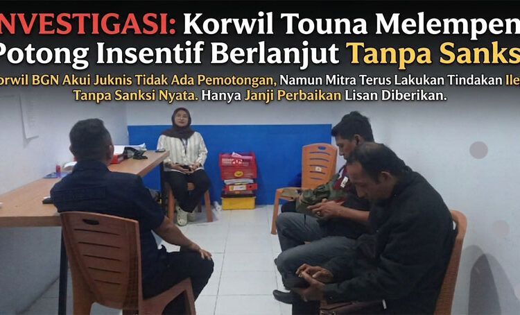 Korwil BGN Touna, Nur Fadilah saat dalam pertemuan klarifikasi yang digelar di SPPG Ampana Kota 1, Senin (25/5/2026),