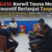 Korwil BGN Touna, Nur Fadilah saat dalam pertemuan klarifikasi yang digelar di SPPG Ampana Kota 1, Senin (25/5/2026),