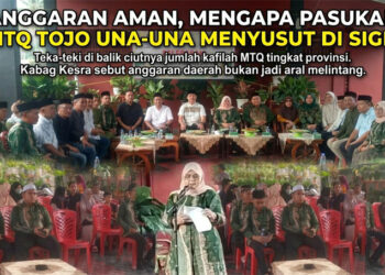 Pelepasan Kafilah Tojo Una-Una pada MTQ ke-31 Tingkat Provinsi Sulawesi Tengah tahun 2026 di kabupaten Sigi, Kamis (4/6/2026)