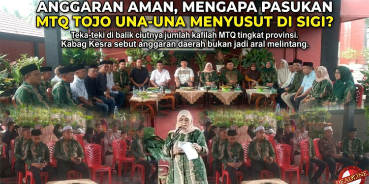 Pelepasan Kafilah Tojo Una-Una pada MTQ ke-31 Tingkat Provinsi Sulawesi Tengah tahun 2026 di kabupaten Sigi, Kamis (4/6/2026)