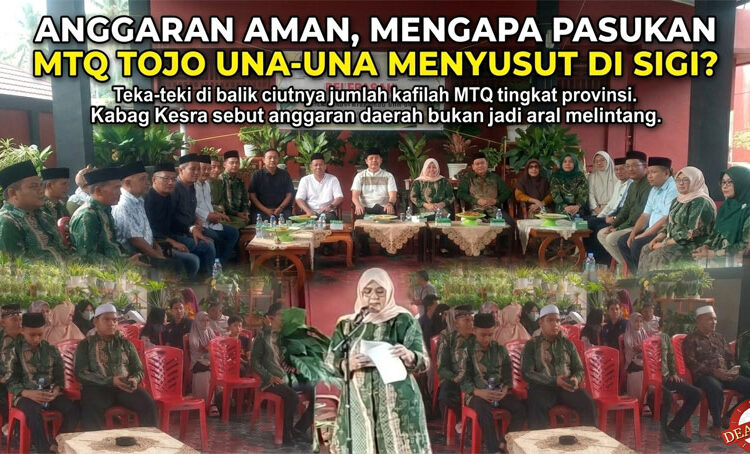 Pelepasan Kafilah Tojo Una-Una pada MTQ ke-31 Tingkat Provinsi Sulawesi Tengah tahun 2026 di kabupaten Sigi, Kamis (4/6/2026)