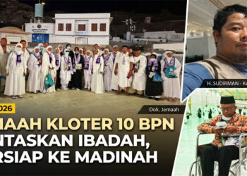 Sumber Foto (SAMAS) : Kondisi seluruh jemaah Kondisi Kloter 10 BPN, Minggu, 7 Juni 2026, pukul 01.36 waktu Arab Saudi (atau pukul 06.36 WITA).