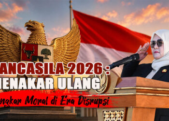 Wakil Bupati Tojo Una-Una, Hj. Surya, S.Sos., M.Si., membacakan pidato tertulis dari BPIP pada Upacara peringatan Hari Lahir Pancasila. Senin pagi, 1 Juni 2026