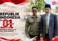 Foto bersama Pewarta t-media.id dan Drs. H. Damsik Ladjalani usai Upacara HUT Ke-81 RI, dilapangan Bumi Mas Uemalingku, Senin (17/8/2026)