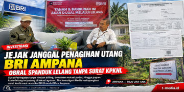 Investigasi Redaksi mendatangi Kantor Cabang BRI BO Ampana di Jalan Yos Sudarso, Kelurahan Uentanaga Bawah, Kecamatan Ratolindo, Senin (5/10/2026).