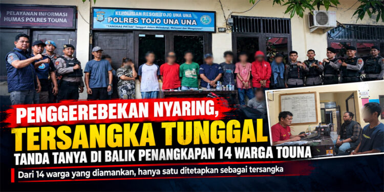 Tim gabungan dari Kepolisian Resor Touna bersama Badan Narkotika Nasional Kabupaten (BNNK) melancarkan operasi penindakan di Kecamatan Ratolindo,Sabtu siang, 17 Oktober 2026