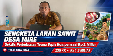 Sekretaris Dinas Perkebunan Kabupaten Tojo Una-Una, Desi Anwar Kandupi, S.T. saat ditemui awak media di ruang kerjanya, Senin, 5 Oktober 2026.