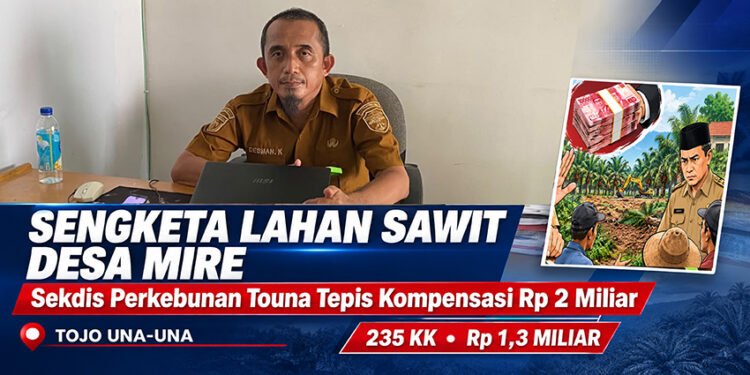 Sekretaris Dinas Perkebunan Kabupaten Tojo Una-Una, Desi Anwar Kandupi, S.T. saat ditemui awak media di ruang kerjanya, Senin, 5 Oktober 2026.