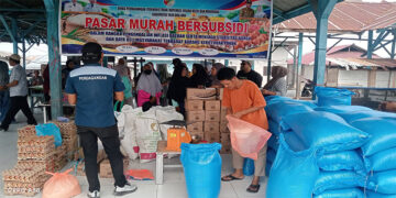 Foto : DPPKUKM Touna Gelar Operasi Pasar Murah Bersubsidi di Eks Pasar Sore Dondo (Kamis, 15 Oktober 2026)